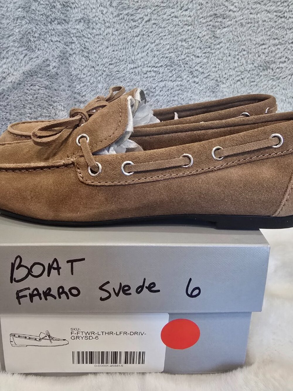 Everlane Boat Shoe Farro Taupe Italian Suede Women's SizesNEW in BOX Nautical - Picture 3 of 8